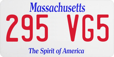 MA license plate 295VG5