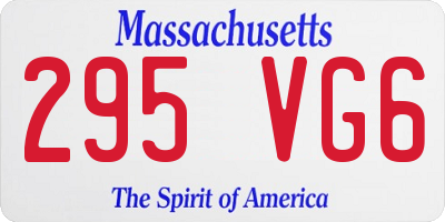 MA license plate 295VG6