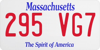 MA license plate 295VG7