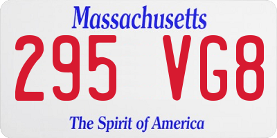 MA license plate 295VG8