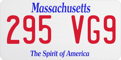 MA license plate 295VG9