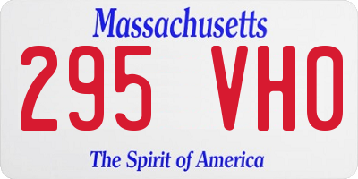 MA license plate 295VH0