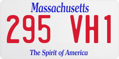 MA license plate 295VH1