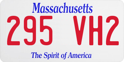 MA license plate 295VH2