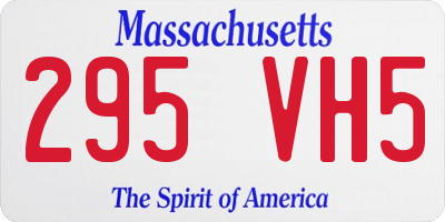 MA license plate 295VH5