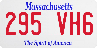 MA license plate 295VH6