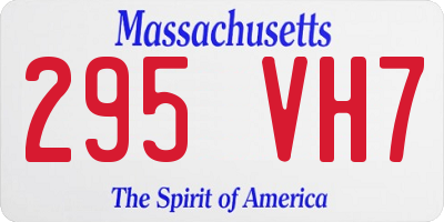MA license plate 295VH7
