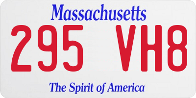 MA license plate 295VH8