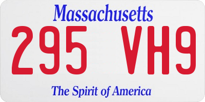 MA license plate 295VH9