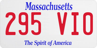 MA license plate 295VI0