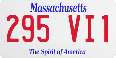 MA license plate 295VI1