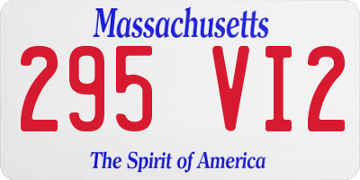 MA license plate 295VI2
