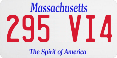 MA license plate 295VI4