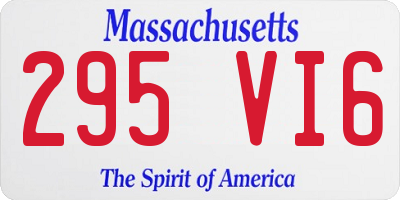 MA license plate 295VI6