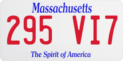 MA license plate 295VI7
