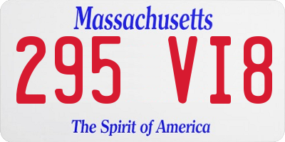 MA license plate 295VI8