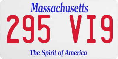 MA license plate 295VI9