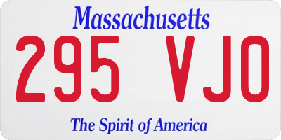 MA license plate 295VJ0