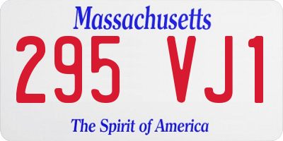 MA license plate 295VJ1