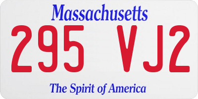MA license plate 295VJ2