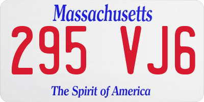 MA license plate 295VJ6