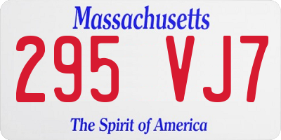 MA license plate 295VJ7