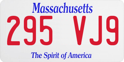 MA license plate 295VJ9