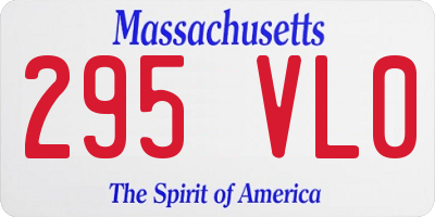 MA license plate 295VL0