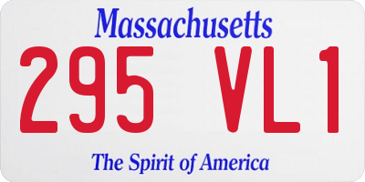 MA license plate 295VL1
