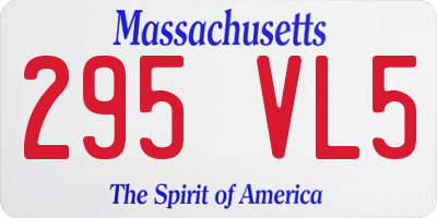 MA license plate 295VL5