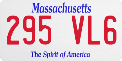 MA license plate 295VL6