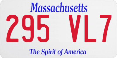 MA license plate 295VL7
