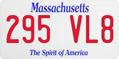 MA license plate 295VL8