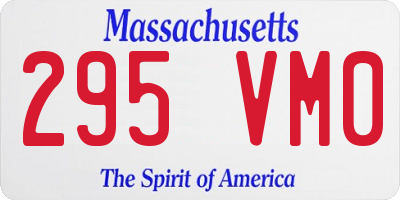 MA license plate 295VM0