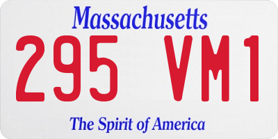 MA license plate 295VM1