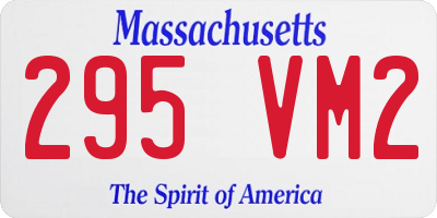 MA license plate 295VM2