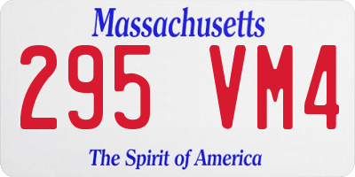 MA license plate 295VM4