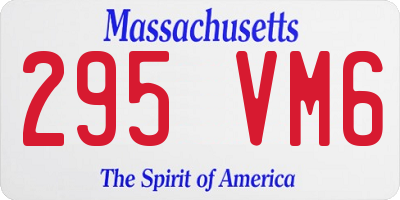 MA license plate 295VM6