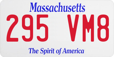 MA license plate 295VM8