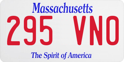 MA license plate 295VN0