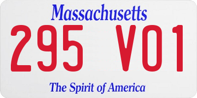 MA license plate 295VO1
