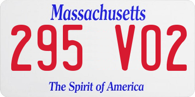 MA license plate 295VO2