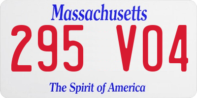 MA license plate 295VO4