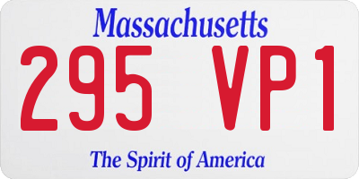 MA license plate 295VP1
