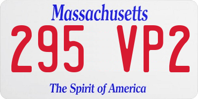 MA license plate 295VP2