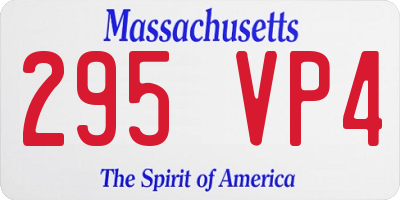 MA license plate 295VP4