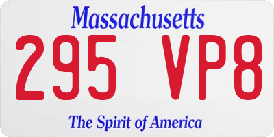 MA license plate 295VP8