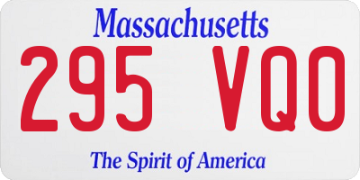 MA license plate 295VQ0