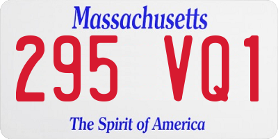 MA license plate 295VQ1