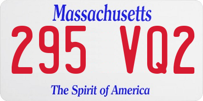MA license plate 295VQ2